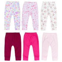 Kit de 6 Calças para Bebê em Algodão - Diversas Estampas