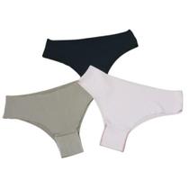 KIT de 6 Calcinhas Corte a Laser Não Marca Lisa Sem Costura Dia a Dia