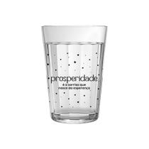 Kit De 6 Copos Americano De 190ml De Vidro Com Palavras Motivacionais