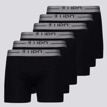 Kit de 6 Cuecas Boxer Lupo Anatomic Shape Preta e Cinza Kit de 6 Cuecas Boxer Lupo Anatomic Shape Preta e Cinza