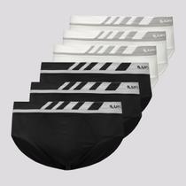 Kit de 6 Cuecas Slip Lupo Microfiber Sem Costura