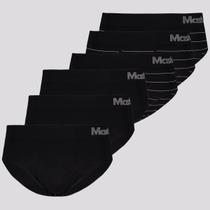 Kit de 6 Cuecas Slip Mash Preta