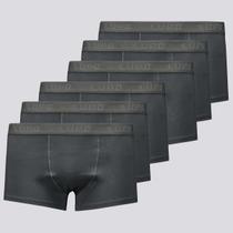 Kit de 6 Cuecas Sunga Lupo Algodão Com Elastano Cinza Escuro