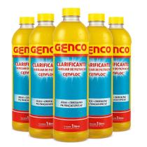 Kit de 6 Genfloc Genco Clarificante Auxiliar de Filtracao 1L Kit de 6 Genfloc Genco Clarificante Auxiliar de Filtracao 1L