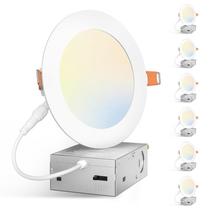 Kit de 6 Luminárias Embutidas Amico 13 cm 5CCT 11W 900LM Dimerizável