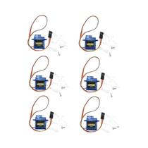 Kit De 6 Micro Servos De 9g Com Engrenagem Plástica De 180 Graus Para Carro RC, Avião E Arduino Kit De 6 Micro Servos De 9g Com Engrenagem Plástica De 180 Graus Para Carro RC, Avião E Arduino