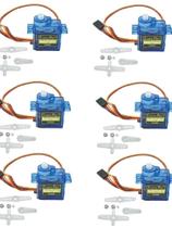 Kit De 6 Micro Servos SG90 9g Para Carro RC E Avião, Engrenagem Plástica De 180 Graus, Arduino Kit De 6 Micro Servos SG90 9g Para Carro RC E Avião, Engrenagem Plástica De 180 Graus, Arduino