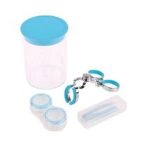Kit de 6 Peças para Colocação de Lentes de Contato - com Pinças, Ventosa, Estojo e Suporte