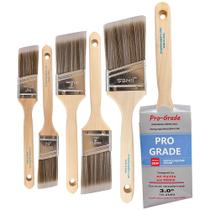 Kit de 6 pincéis angulares Pro Grade, variedade de tamanhos Kit de 6 pincéis angulares Pro Grade, variedade de tamanhos