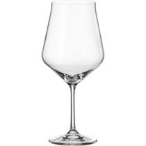 Kit de 6 Taças para Vinho Bohemia Lida de Cristal Luxo 690ml