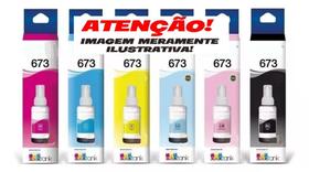 Kit De 6 Tintas Para Impressoras T673 L800/l805/l T673 810/l1800.