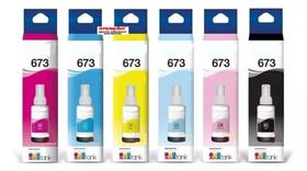 Kit De 6 Tintas Para Impressoras T673 L800/l805/l T673 810/l1800.