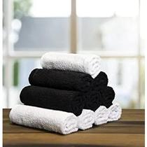 Kit de 6 toalhas salão de beleza modelo barbearia tecido algodão branca