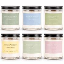 Kit de 6 Velas Aromáticas de Cera de Soja PELN Primavera Verão