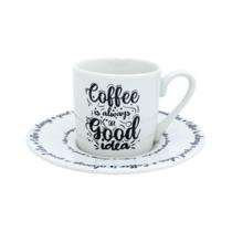 Kit De 6 Xícaras 80ml P/ Café Expresso Coffee - 12 Unidades