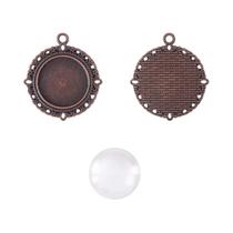 Kit De 60 Peças De Cabochões De Vidro Transparente Com Base Oval Para Pingente, 30 Peças De 25 X Kit De 60 Peças De Cabochões De Vidro Transparente Com Base Oval Para Pingente, 30 Peças De 25 X