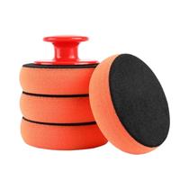 Kit De 7 Esponjas Aplicadoras De Microfibra Para Lavagem E Polimento Automotivo, Redondas, De Kit De 7 Esponjas Aplicadoras De Microfibra Para Lavagem E Polimento Automotivo, Redondas, De