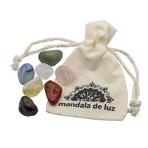 Kit de 7 Pedras Cristais M com Saquinho de Algodão