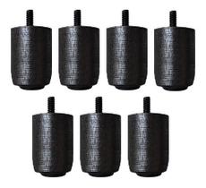 Kit de 7 Pés Para Cama Box ou Baú Casal P63 Preto Madeira Kit de 7 Pés Para Cama Box ou Baú Casal P63 Preto Madeira
