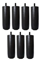 Kit de 7 Pés Para Cama Box ou Baú TDC Preto 12cm de altura Madeira Maciça Kit de 7 Pés Para Cama Box ou Baú TDC Preto 12cm de altura Madeira Maciça