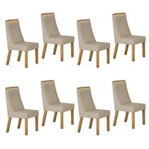 Kit de 8 Cadeiras para Sala de Jantar Dora