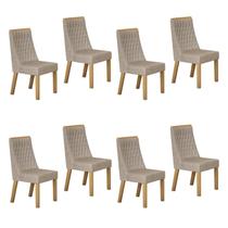 Kit de 8 Cadeiras para Sala de Jantar Luna