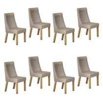 Kit de 8 Cadeiras para Sala de Jantar Luna