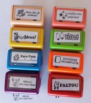Kit de 8 Carimbos Coloridos para Professores Trodat 3911 Kit de 8 Carimbos Coloridos para Professores Trodat 3911