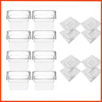 Kit de 8 Cubas Gastronômicas Com Tampa Acrilico 1/6 100mm Kit de 8 Cubas Gastronômicas Com Tampa Acrilico 1/6 100mm