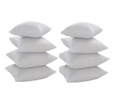 Kit De 8 Enchimentos Refil Almofada 45x45 Silicone Super Macio