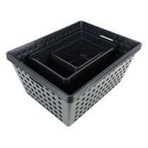 Kit de 9 Cestos Organizadores de 3 Tamanhos Square - Dasplast Kit de 9 Cestos Organizadores de 3 Tamanhos Square - Dasplast