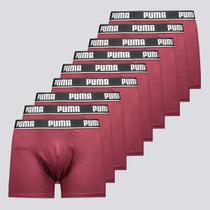 Kit de 9 Cuecas Puma Boxer Cotton Bordô