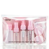Kit de 9 Garrafas de Viagem Portáteis à Prova de Vazamento para Cosméticos e Pets