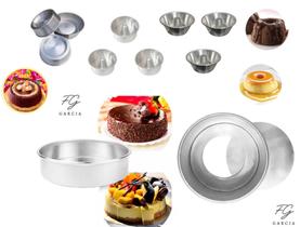 Kit De 9 Mini Formas + 1 Forma Fundo Falso Removível Alumínio Qualidade IF 35