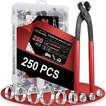 Kit de Abraçadeiras de Mangueira de Orelha Única Hydencamm 250 Peças, 14 Tamanhos, Aço Inoxidável 304 Kit de Abraçadeiras de Mangueira de Orelha Única Hydencamm 250 Peças, 14 Tamanhos, Aço Inoxidável 304