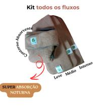 Kit de Absorventes para fralda ecológica - Todos os Fluxos