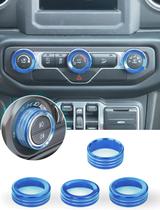 Kit de acabamento de botão de ar condicionado Savadicar Blue para Jeep 2018-24