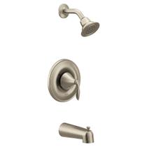 Kit de acabamento para banheira e chuveiro Moen Eva Brushed Nickel T2133EPBN