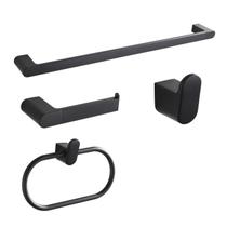 Kit De Acessórios Black Preto Metal Inovador Circular Inox