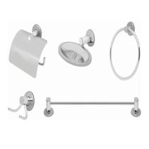 Kit de Acessórios Cromado para Banheiro 5 Peças Max C10 MK