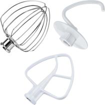Kit De Acessórios De 3 Peças Para Batedeira KitchenAid 4.5 Quartos: Batedor De Arame De Alumínio De