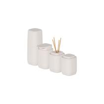 Kit de acessórios de bancada com porta sabonete líquido Ou 4 peças Linha Aura Kit de acessórios de bancada com porta sabonete líquido Ou 4 peças Linha Aura