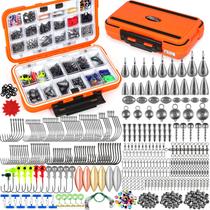 Kit de acessórios de equipamento de pesca PLUSINNO 449 unidades com caixa de equipamento