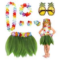 Kit de acessórios de fantasia PHOGARY Hawaiian Hula Saia para crianças