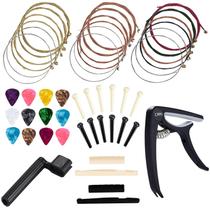 Kit de acessórios de guitarra Anvin para guitarra acústica (48 unidades) Kit de acessórios de guitarra Anvin para guitarra acústica (48 unidades)