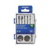 Kit De Acessórios de Micro Retífica para Vidro e Pedra 9pçs 735 - Dremel Kit De Acessórios de Micro Retífica para Vidro e Pedra 9pçs 735 - Dremel