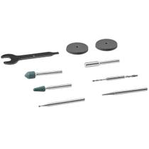 Kit de Acessórios de Micro Retífica para Vidro e Pedra com 9 Peças - 26150735AA000 - DREMEL
