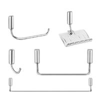 Kit de acessórios Docol Idea Cromado 05 Peças 00586306 Kit de acessórios Docol Idea Cromado 05 Peças 00586306