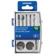 Kit de acessórios Dremel 735-01 Ferramenta rotativa para gravação em vidro, 8 unidades