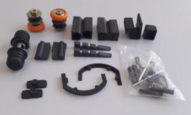 Kit De Acessórios F1 Para Box De Banheiro Frontal na Cor Preta